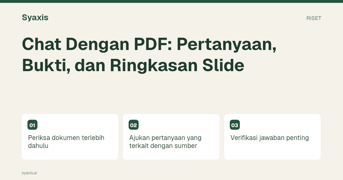 Chat Dengan PDF: Pertanyaan, Bukti, dan Ringkasan Slide — panduan artikel bergambar.