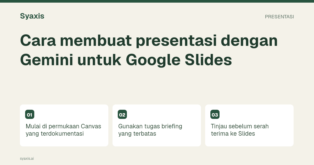 Cara membuat presentasi dengan Gemini untuk Google Slides